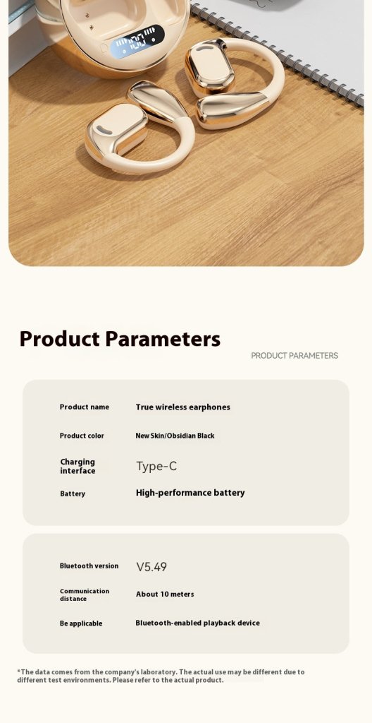 New M76 Wireless Bluetooth Headset Noise Reduction Ear-Mounted Running Sports OWS Headset Universal