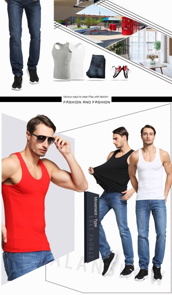 2 Pack Men's A-Shirt Tank Top Gym Workout Undershirt (Slim & Muscle Fit ONLY)
