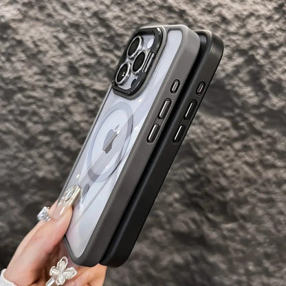Shockproof mag safe Case for iPhone 16 pro max 15 14 camera lens cover