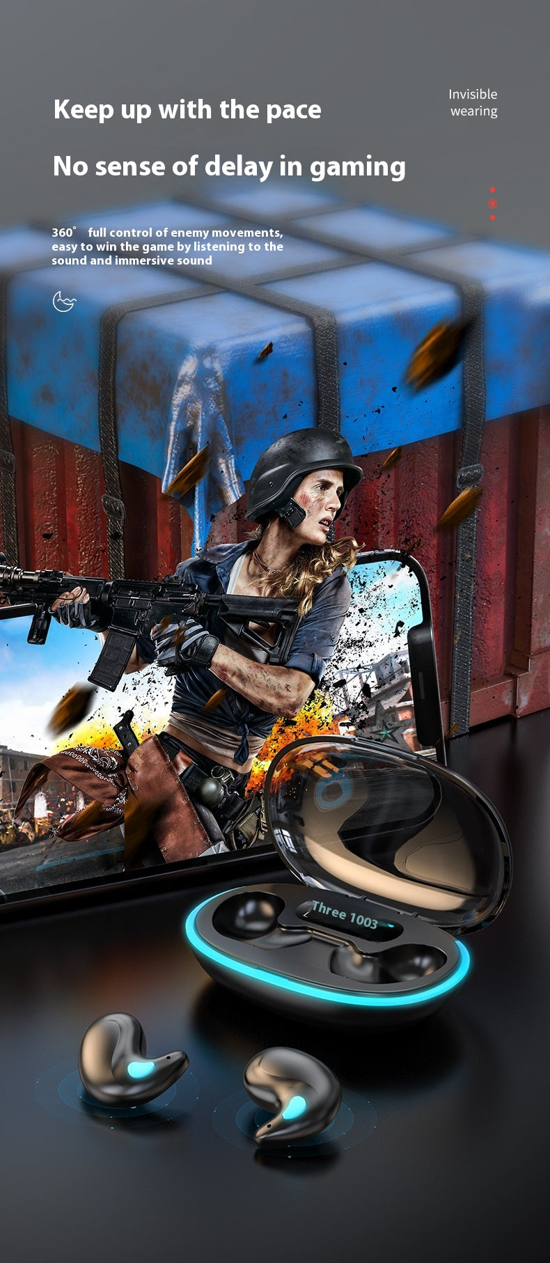 Bone conduction bluetooth sleeping headphones