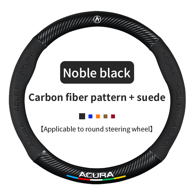 High Strength Carbon Fiber Suede Steering Wheel Cover - Anti-slip, Wear-resistant, Heat Stable, Stylish