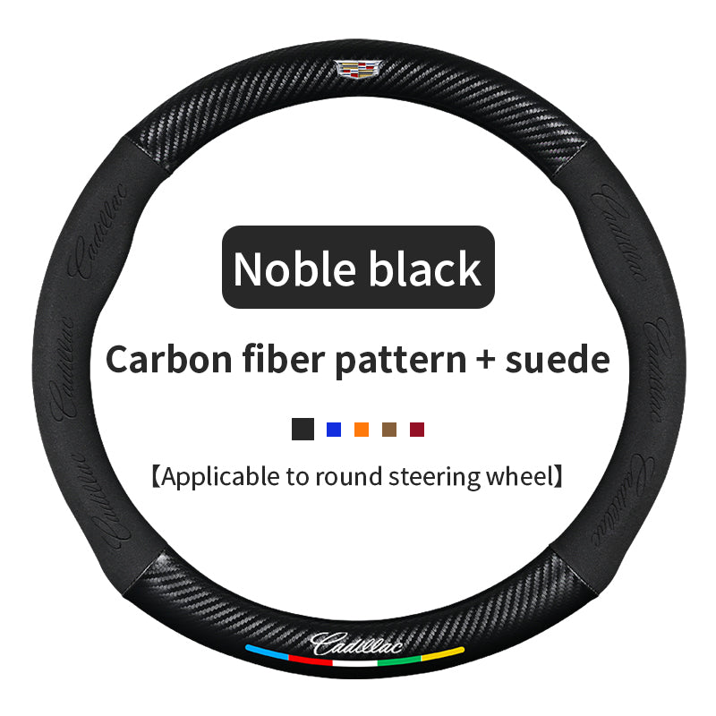 High Strength Carbon Fiber Suede Steering Wheel Cover - Anti-slip, Wear-resistant, Heat Stable, Stylish