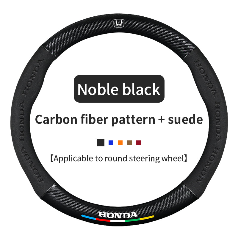 High Strength Carbon Fiber Suede Steering Wheel Cover - Anti-slip, Wear-resistant, Heat Stable, Stylish