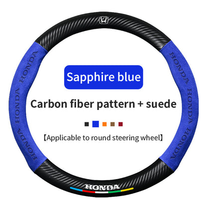 High Strength Carbon Fiber Suede Steering Wheel Cover - Anti-slip, Wear-resistant, Heat Stable, Stylish