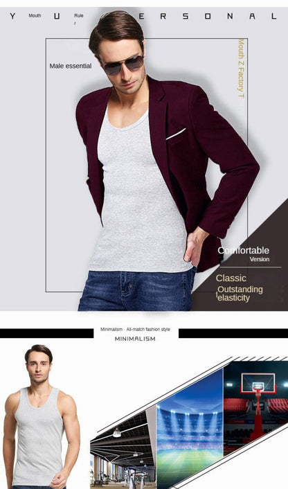 2 Pack Men's A-Shirt Tank Top Gym Workout Undershirt (Slim & Muscle Fit ONLY)