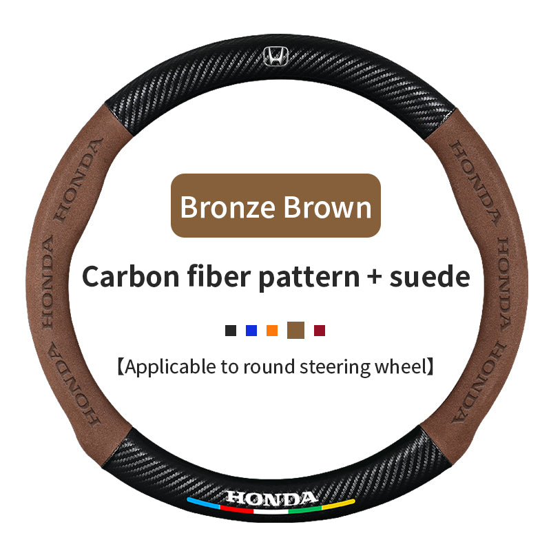High Strength Carbon Fiber Suede Steering Wheel Cover - Anti-slip, Wear-resistant, Heat Stable, Stylish