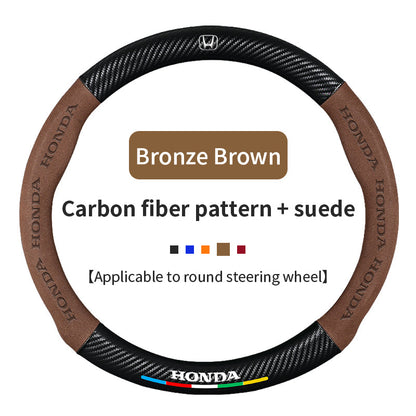 High Strength Carbon Fiber Suede Steering Wheel Cover - Anti-slip, Wear-resistant, Heat Stable, Stylish