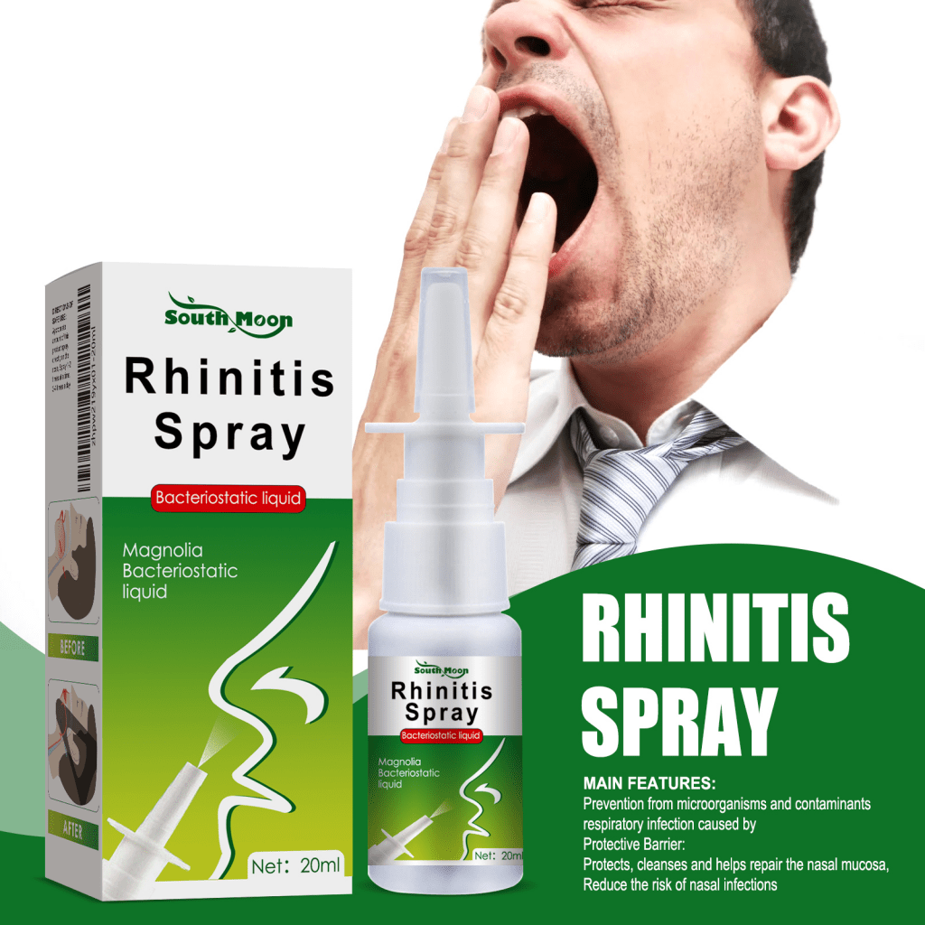 South Moon Rhinitis Spray 20ml - Gentle Nasal Cleansing for Discomfort Relief with Angelica Dahurica & Chuanxiong