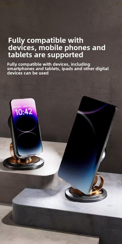 Phone holder with wireless speaker