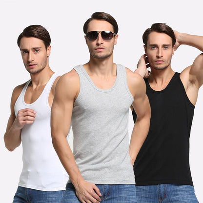 2 Pack Men's A-Shirt Tank Top Gym Workout Undershirt (Slim & Muscle Fit ONLY)