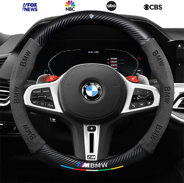 High Strength Carbon Fiber Suede Steering Wheel Cover - Anti-slip, Wear-resistant, Heat Stable, Stylish