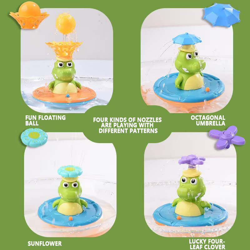 Water spraying crocodile toy