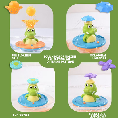 Water spraying crocodile toy