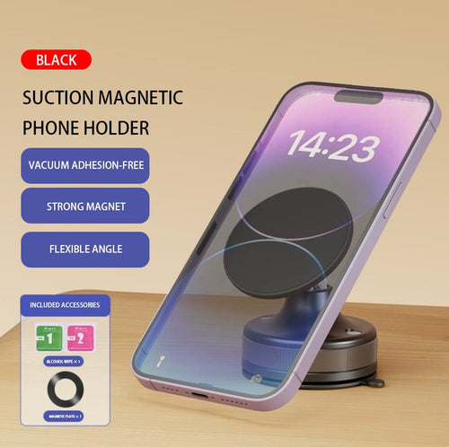 Magsafe Vacuum Suction Cup Phone Mount - Universal for Car, Desktop & Wall - Ideal Lazy Phone Holder