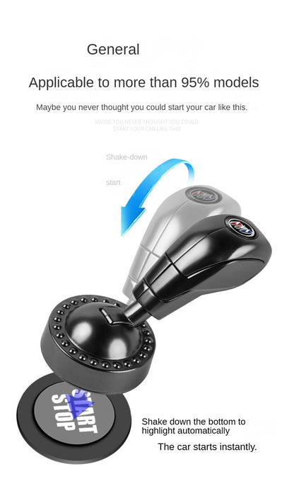 Cross-Border New Car One-Key Start Ignition Switch Button Rocker Decorative Sticker Protective Cover Car Interior Accessories Modification