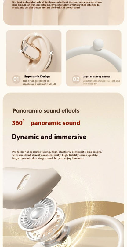 New M76 Wireless Bluetooth Headset Noise Reduction Ear-Mounted Running Sports OWS Headset Universal