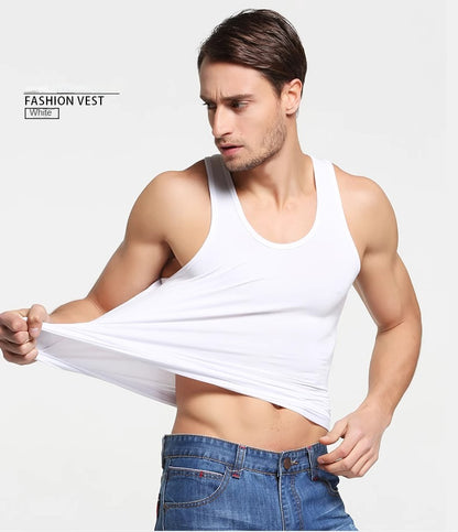 2 Pack Men's A-Shirt Tank Top Gym Workout Undershirt (Slim & Muscle Fit ONLY)