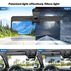 Universal Car Sun Visor With Polarized Glare Protection