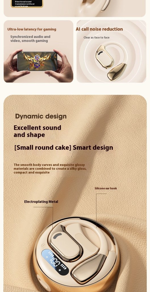 New M76 Wireless Bluetooth Headset Noise Reduction Ear-Mounted Running Sports OWS Headset Universal