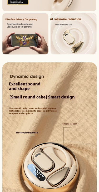 New M76 Wireless Bluetooth Headset Noise Reduction Ear-Mounted Running Sports OWS Headset Universal