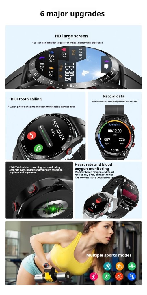 🔥Last Day Promotion - 50% OFF 🎁-New Smart Watch Hw20 Business Stainless Steel Strap Bluetooth Calling Smart Watch Waterproof Men ECG + Pp