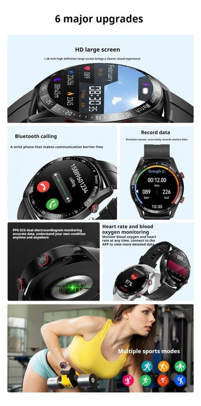 🔥Last Day Promotion - 50% OFF 🎁-New Smart Watch Hw20 Business Stainless Steel Strap Bluetooth Calling Smart Watch Waterproof Men ECG + Pp