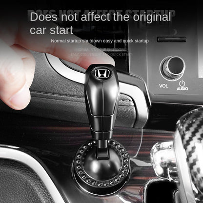 Cross-Border New Car One-Key Start Ignition Switch Button Rocker Decorative Sticker Protective Cover Car Interior Accessories Modification
