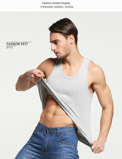 2 Pack Men's A-Shirt Tank Top Gym Workout Undershirt (Slim & Muscle Fit ONLY)