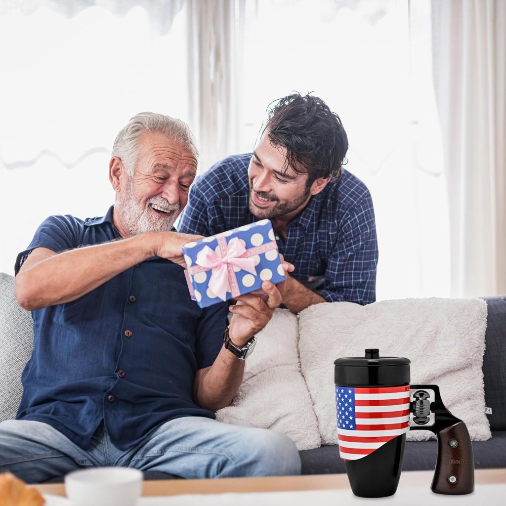 Coffee Mugs for Men, Ceramic Novelty Funny Gun Cup Revolver Mugs, Birthday Gifts for Father, Black Cool Unique Coffee Mug for Men, Fathers Day Dad Gifts