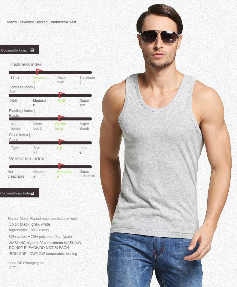 2 Pack Men's A-Shirt Tank Top Gym Workout Undershirt (Slim & Muscle Fit ONLY)