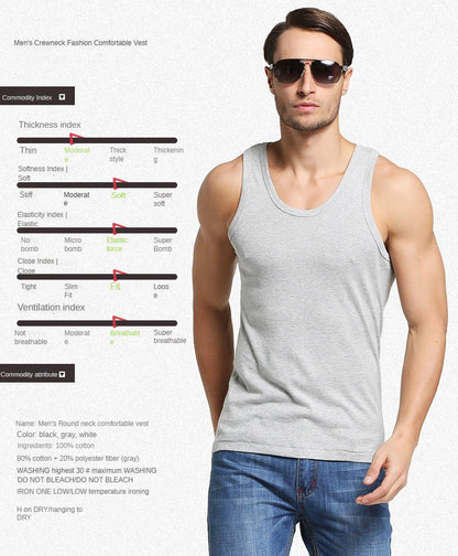 2 Pack Men's A-Shirt Tank Top Gym Workout Undershirt (Slim & Muscle Fit ONLY)