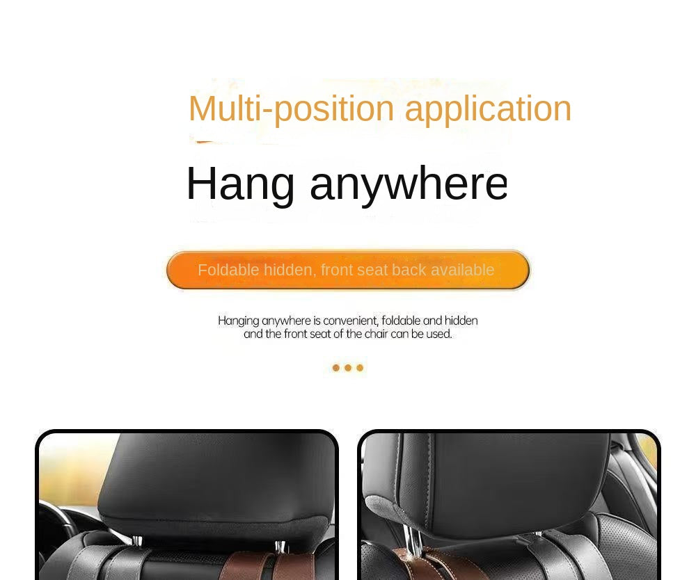 Car Seat Hook with Car Logo, Rear Seat Car Hook, Multifunctional Rear Seat Thickened Hanger for Car Interior