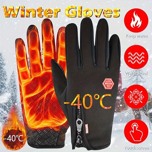 Windproof Winter Gloves Touchscreen Gloves Thermal Warm Gloves for Men and Women
