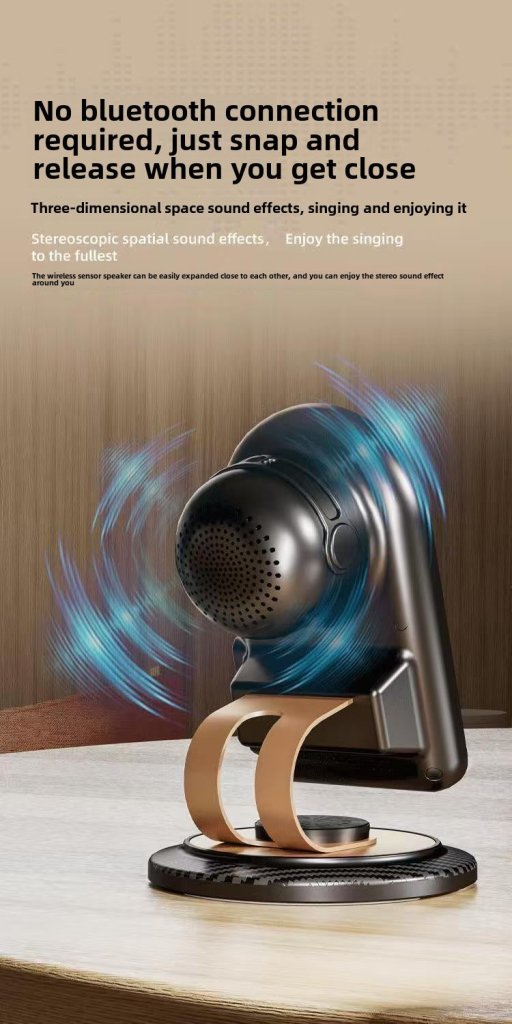 Phone holder with wireless speaker