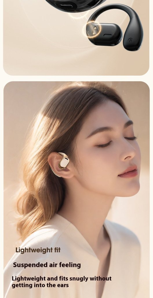 New M76 Wireless Bluetooth Headset Noise Reduction Ear-Mounted Running Sports OWS Headset Universal