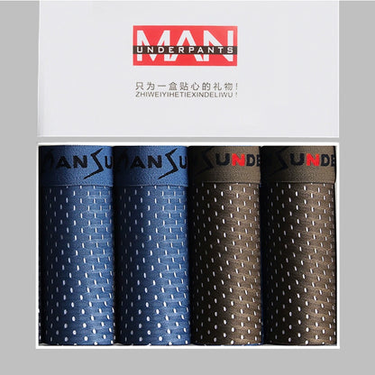 Bamboo Fibre Boxer Shorts - For All-day Comfort（4 PCS）