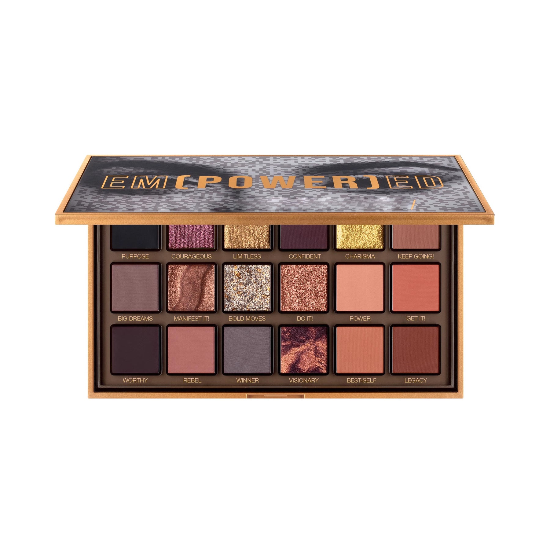 HUDA Empowered Series 18-Color Rose Gold Eyeshadow Palette