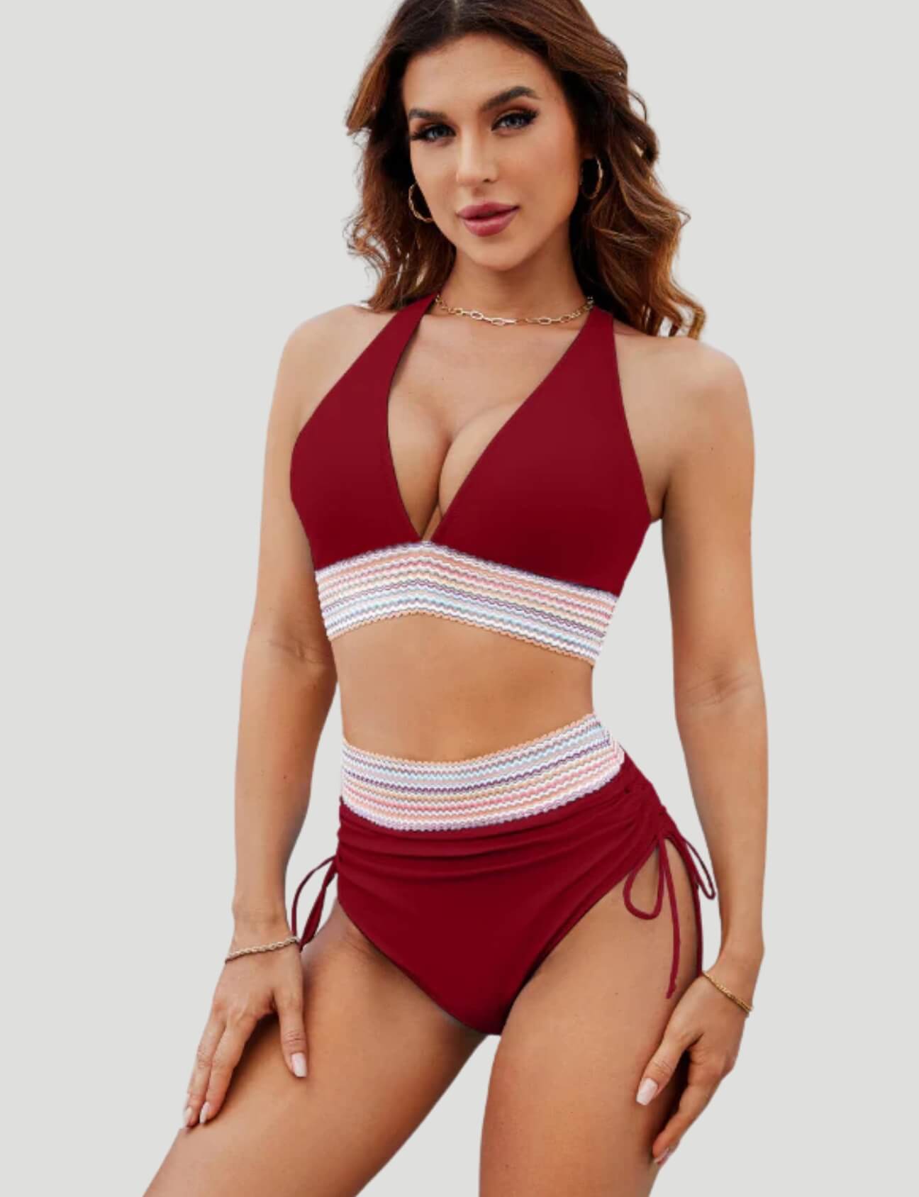High Waist Bikini Set with Tummy Control