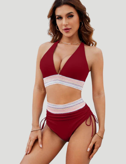 High Waist Bikini Set with Tummy Control