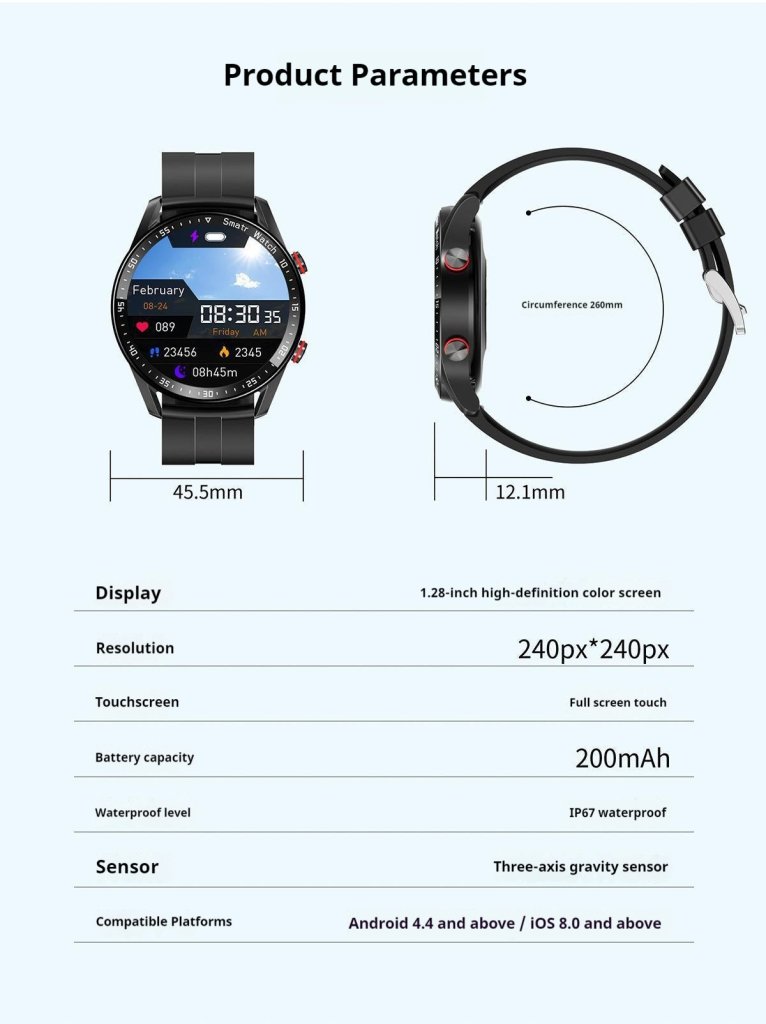 🔥Last Day Promotion - 50% OFF 🎁-New Smart Watch Hw20 Business Stainless Steel Strap Bluetooth Calling Smart Watch Waterproof Men ECG + Pp