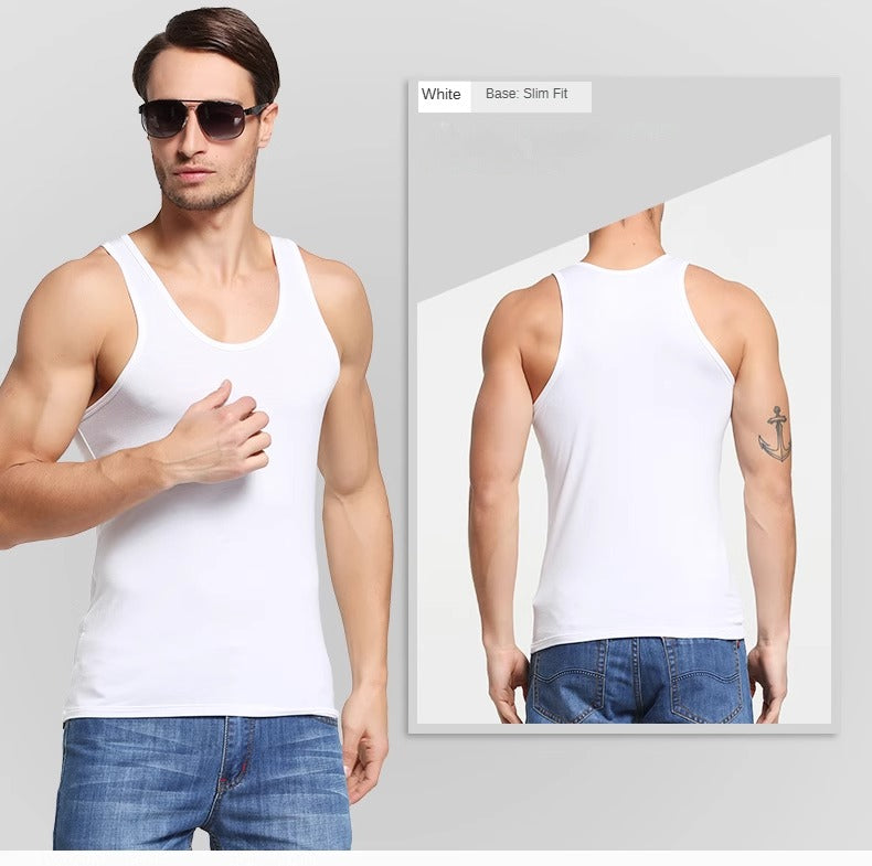 2 Pack Men's A-Shirt Tank Top Gym Workout Undershirt (Slim & Muscle Fit ONLY)