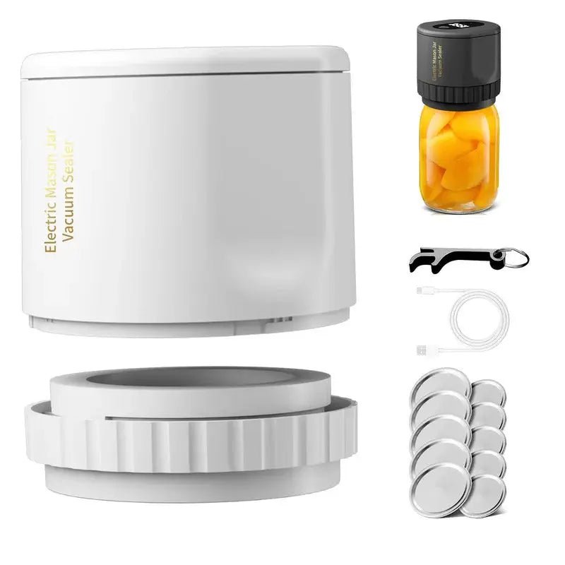 （🔥Last Day Promotion - 50% OFF🎄Best stocking stuffer）-Electric Vacuum Sealer For Mason Jars（White only $39.99)） alwinshop