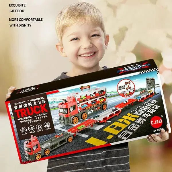 Catapulting Racing Track with Cars - alwinshop