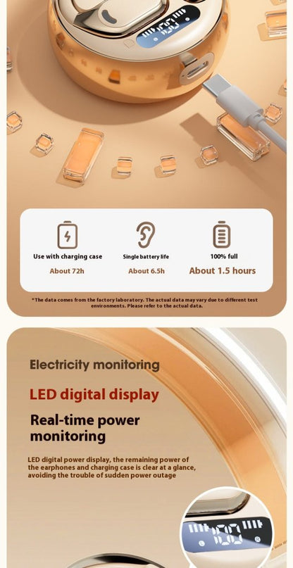 New M76 Wireless Bluetooth Headset Noise Reduction Ear-Mounted Running Sports OWS Headset Universal