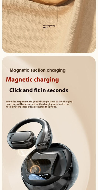 New M76 Wireless Bluetooth Headset Noise Reduction Ear-Mounted Running Sports OWS Headset Universal