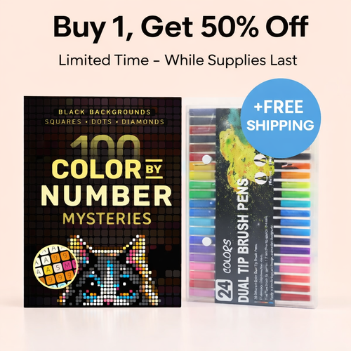 100 Color by Number Mysteries Book