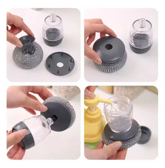 Soap Dispenser Steel Brush