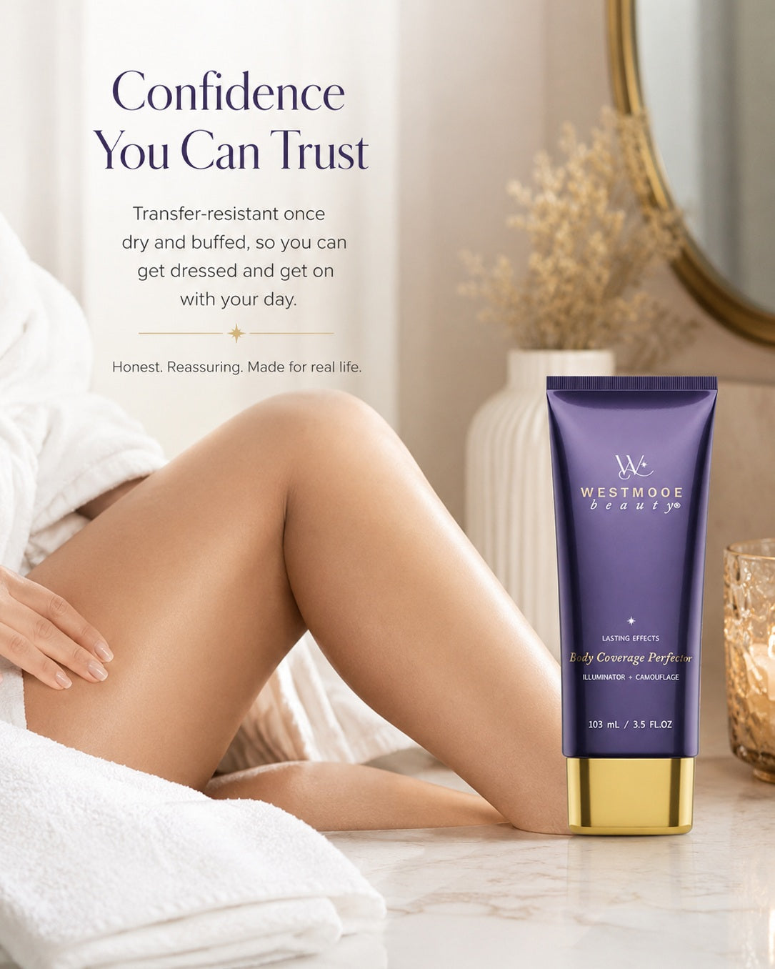 Body Coverage Perfector beside light fabric