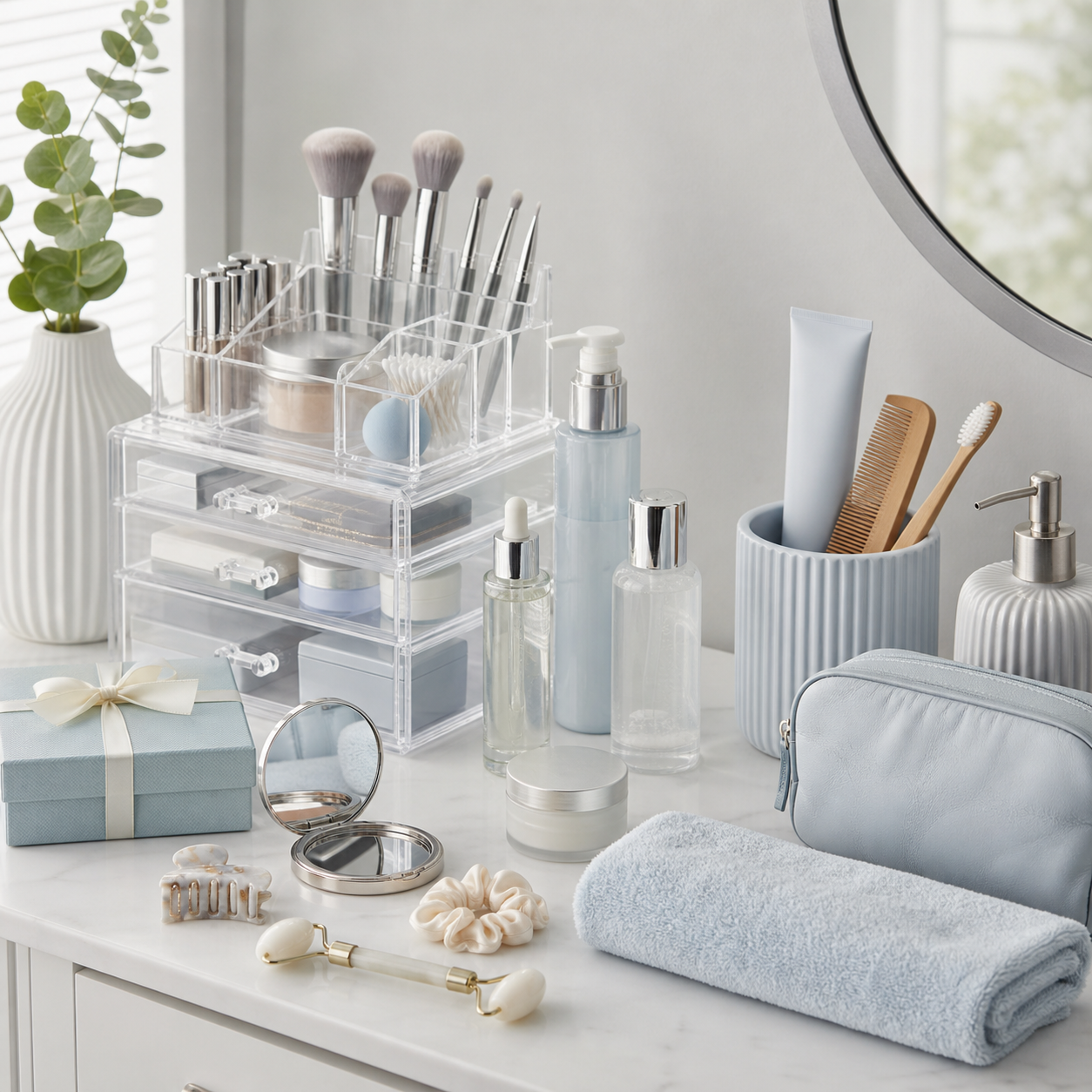 Beauty and gift-ready essentials lifestyle scene